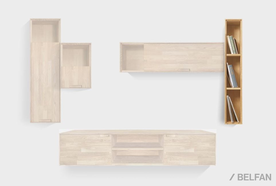 Шкаф навесной узкий "Ирвинг" 3 массив дуба 2