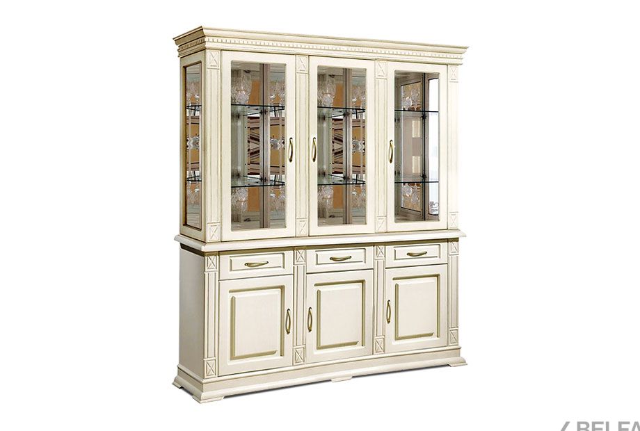 Шкаф комбинированный "Верди Люкс 3з" массив и шпон дуба 1