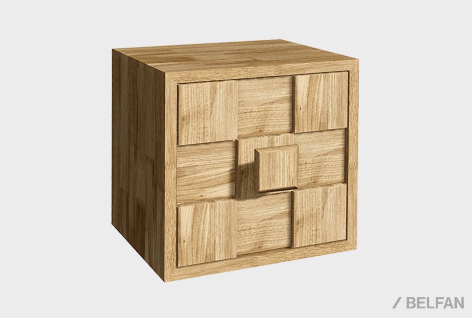 Модуль для стеллажей открытых 1-но дв. "Cube Design" массив дуба 1