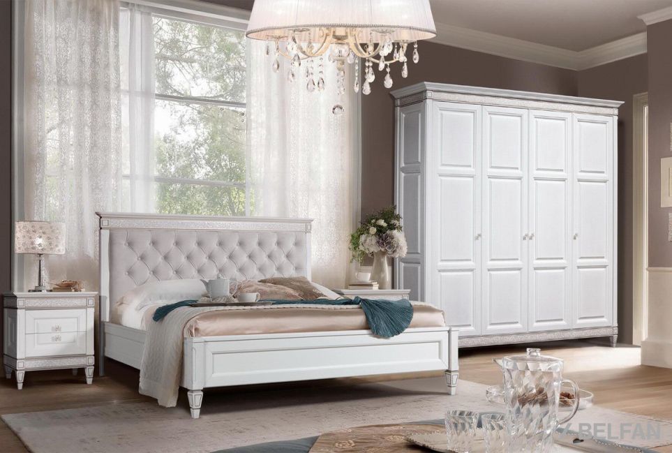 Кровать "Сиена" массив и шпон дуба, МДФ 3