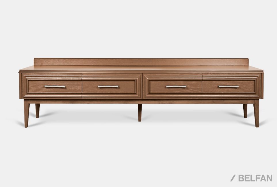 Тумба под ТВ "Сакраменто" 4 массив и шпон дуба, МДФ 1