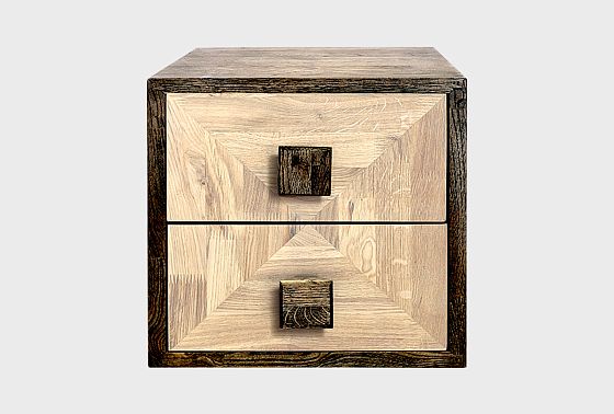 Модуль для стеллажей открытых "Cube Design" (с ящиками) массив дуба 4