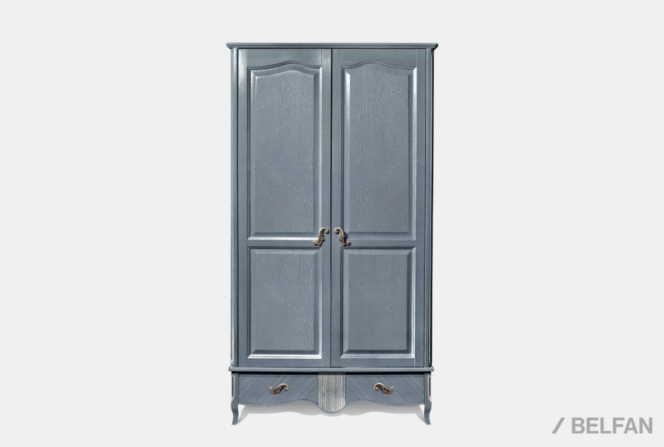 Шкаф для одежды "Катрин" фигурный 2-х дв. без зеркала массив и шпон дуба 1