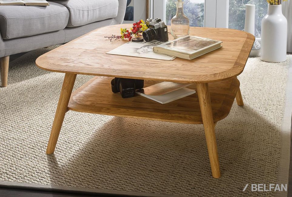 Стол журнальный "Арт" массив дуба 3