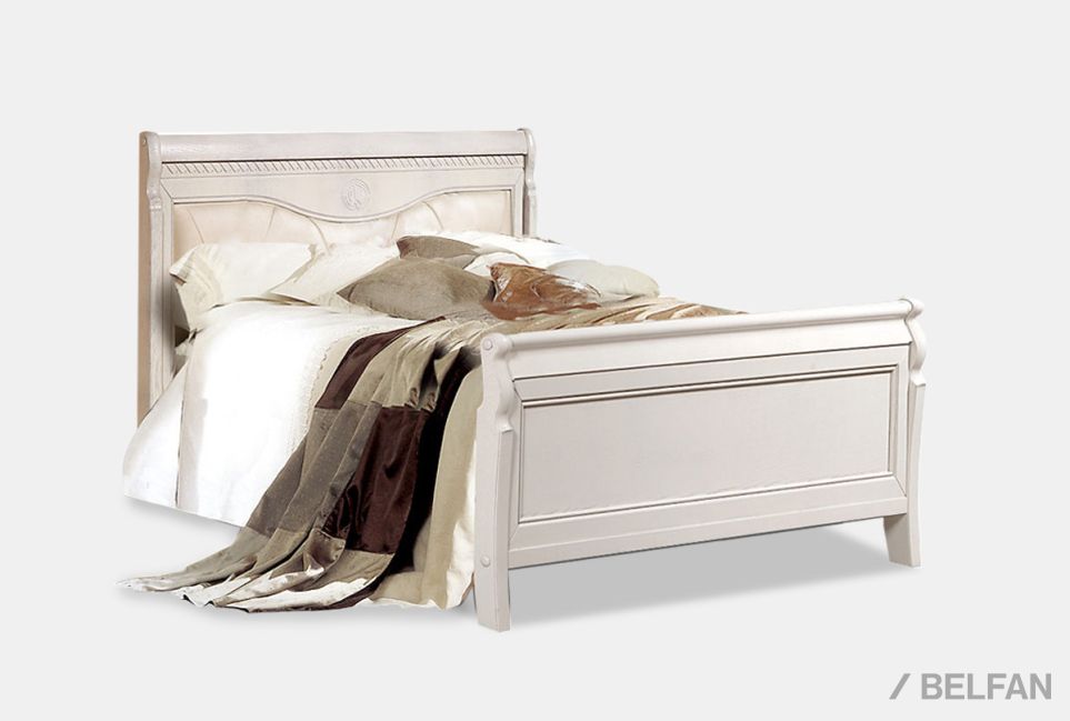 Кровать "Лика" (высокое изножье) массив и шпон дуба 1