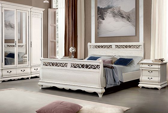 Кровать "Тэфи" (высокое изножье) массив и шпон дуба 8