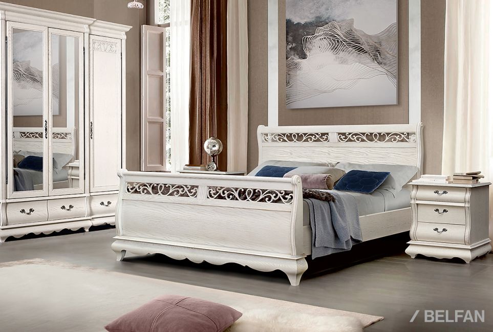 Кровать "Тэфи" (высокое изножье) массив и шпон дуба 6