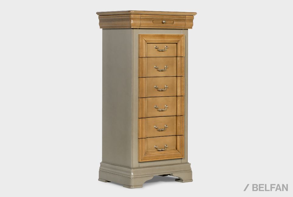 Комод "Оливия" высокий массив и шпон ольхи 1