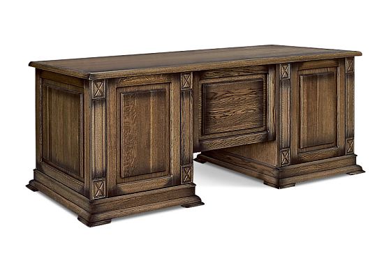 Стол письменный "Верди Люкс 7" массив и шпон дуба 4