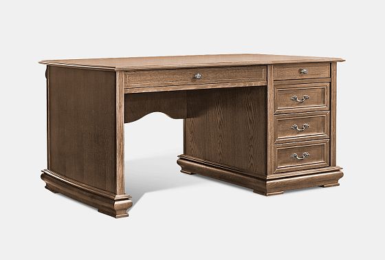 Стол письменный "Тэфи" (1 тумба справа) массив и шпон дуба 2