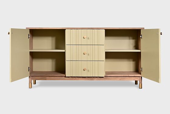 Тумба "Меридиан" 3 (с ящиками) массив дуба, МДФ 5