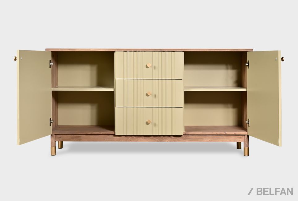 Тумба "Меридиан" 3 (с ящиками) массив дуба, МДФ 5