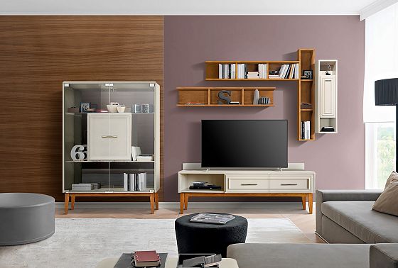 Шкаф настенный "Сакраменто" (правый) массив и шпон дуба, МДФ 7