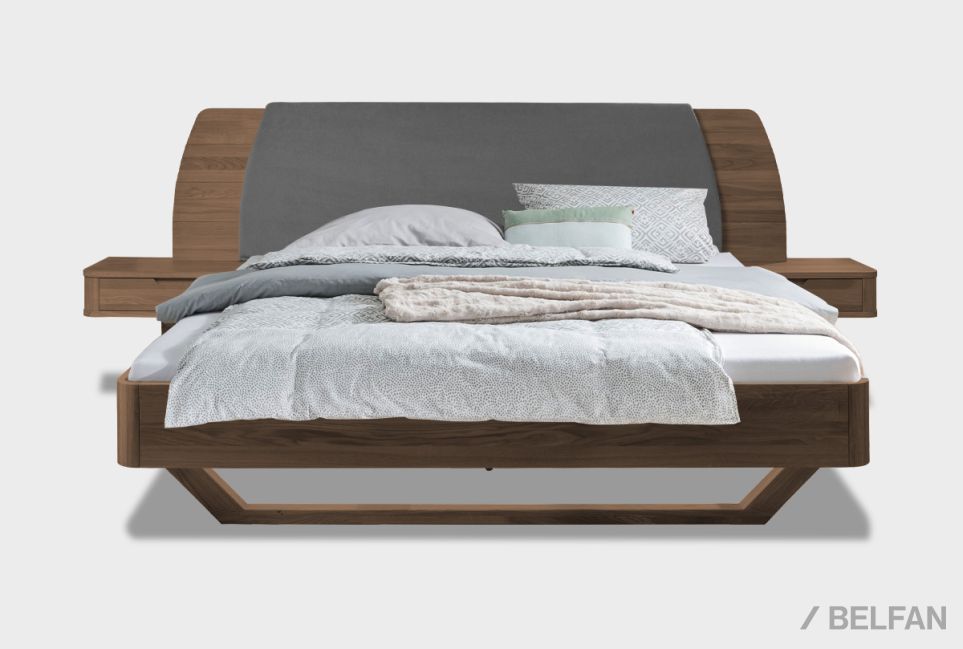 Кровать "Монблан" (с прикроватными тумбами) массив дуба 2