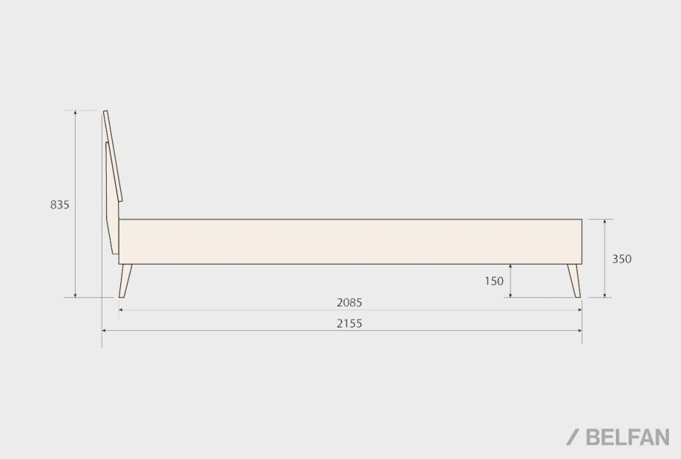 Кровать "Ирвинг" массив дуба 3