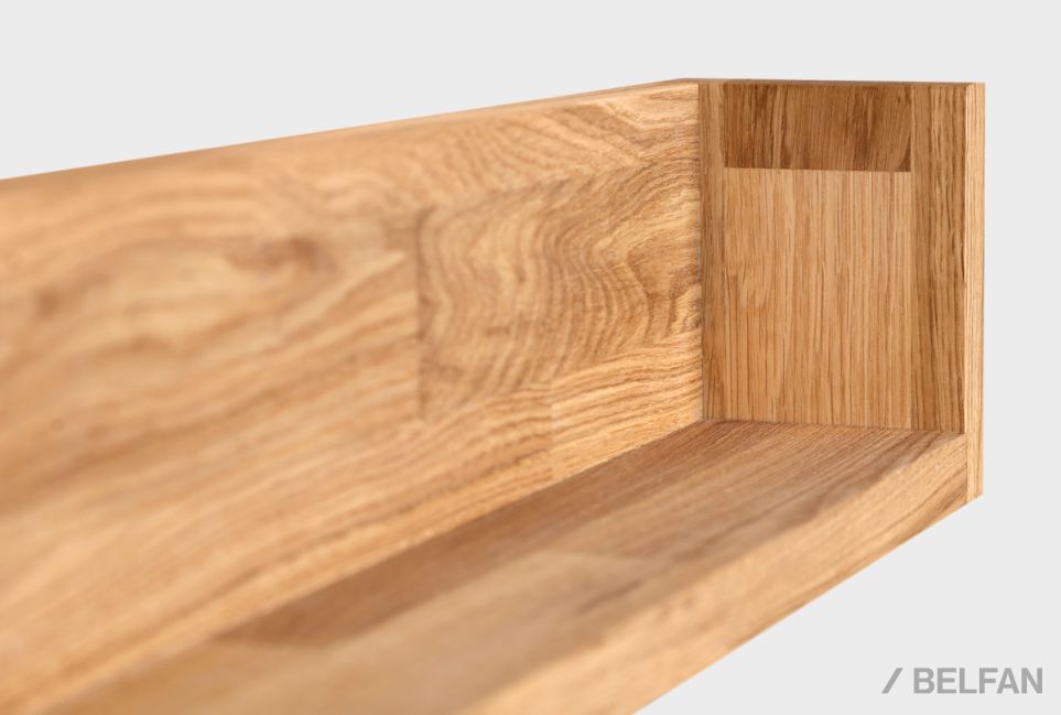 Полка настенная "Уоллстрит" массив дуба 3