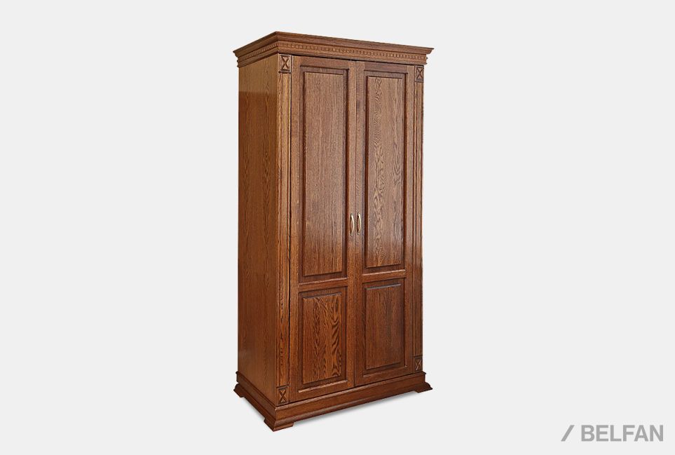 Шкаф для одежды 2-х дв. "Верди Люкс 2/2" массив и шпон дуба 2