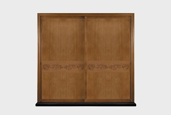 Шкаф-купе для одежды 2-х дв. "Соната" без зеркала (декор) массив и шпон дуба 5