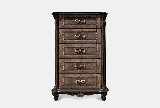 Комод высокий "Алези" 23 массив и шпон дуба 2