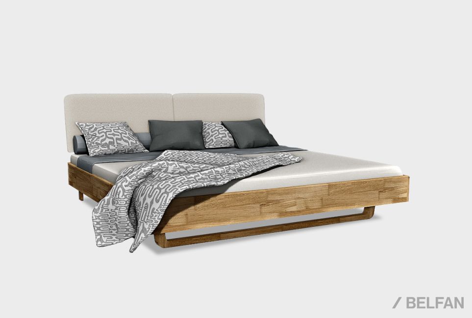 Кровать "Уоллстрит" (мягкое изголовье) массив дуба 1