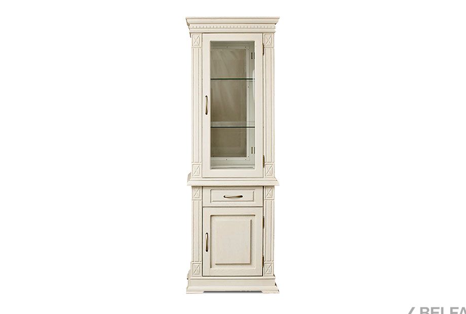 Шкаф комбинированный "Верди Люкс 1з" массив и шпон дуба 2