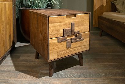 Тумба прикроватная "Ирвинг Дизайн"; графит, бейц-масло