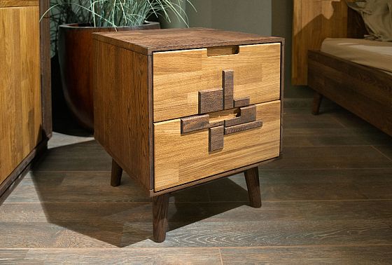 Тумба прикроватная "Ирвинг Дизайн" массив дуба 12