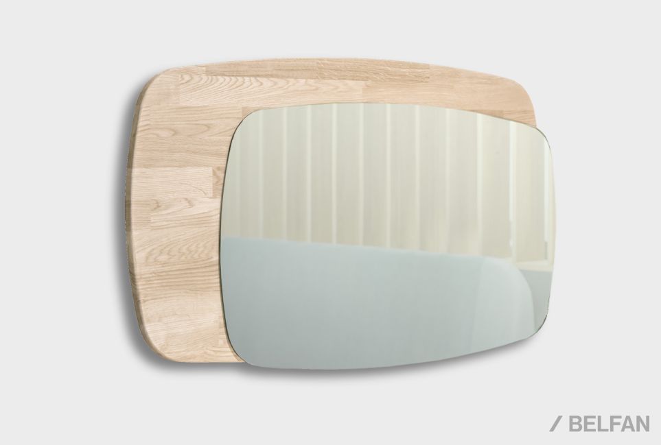 Зеркало настенное "Монблан" массив дуба 1