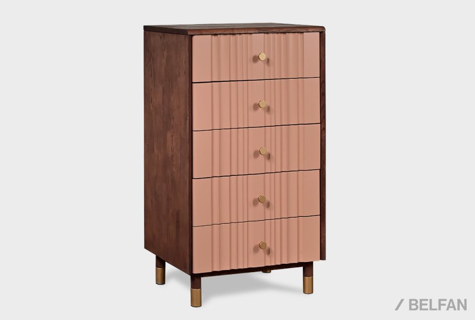 Комод "Меридиан" 5 (высокий) массив дуба, МДФ 1