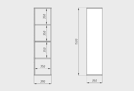 Стеллаж "Арт" 4 массив дуба 6