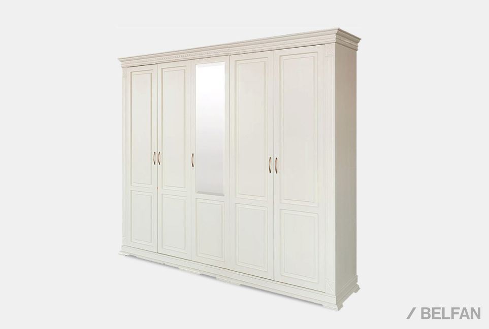 Шкаф 5-ти дверный "Верди Люкс" массив и шпон дуба 1