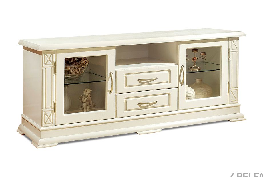 Тумба под ТВ "Верди Люкс ТВ2" массив и шпон дуба 1