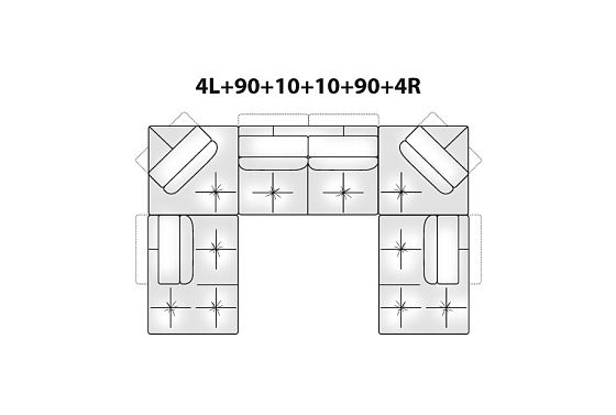 "Бакстер" диван угловой П-образный  6