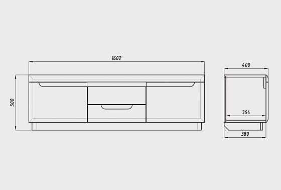 Тумба под ТВ "Бремен" 160 массив дуба 4