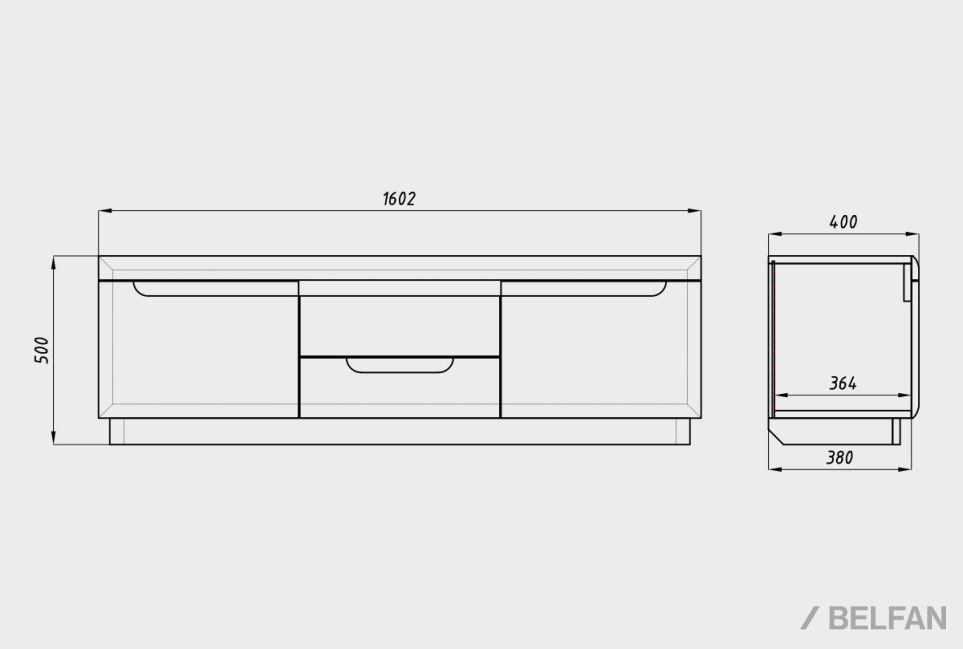 Тумба под ТВ "Бремен" 160 массив дуба 6