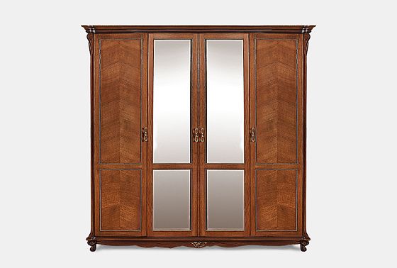 Шкаф 4-х дв. "Алези" массив и шпон дуба 2