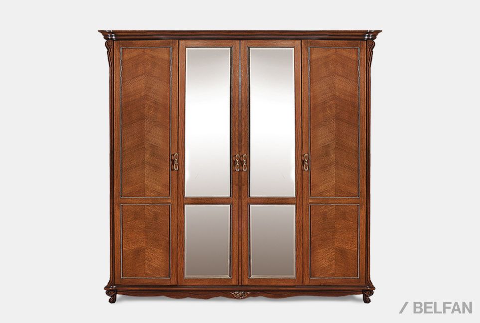 Шкаф 4-х дв. "Алези" массив и шпон дуба 2