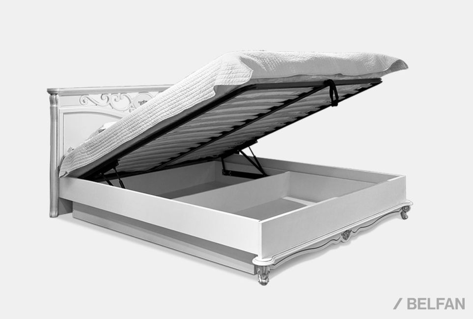 Кровать "Алези" с подьемным механизмом (низкое изножье) массив и шпон дуба 2