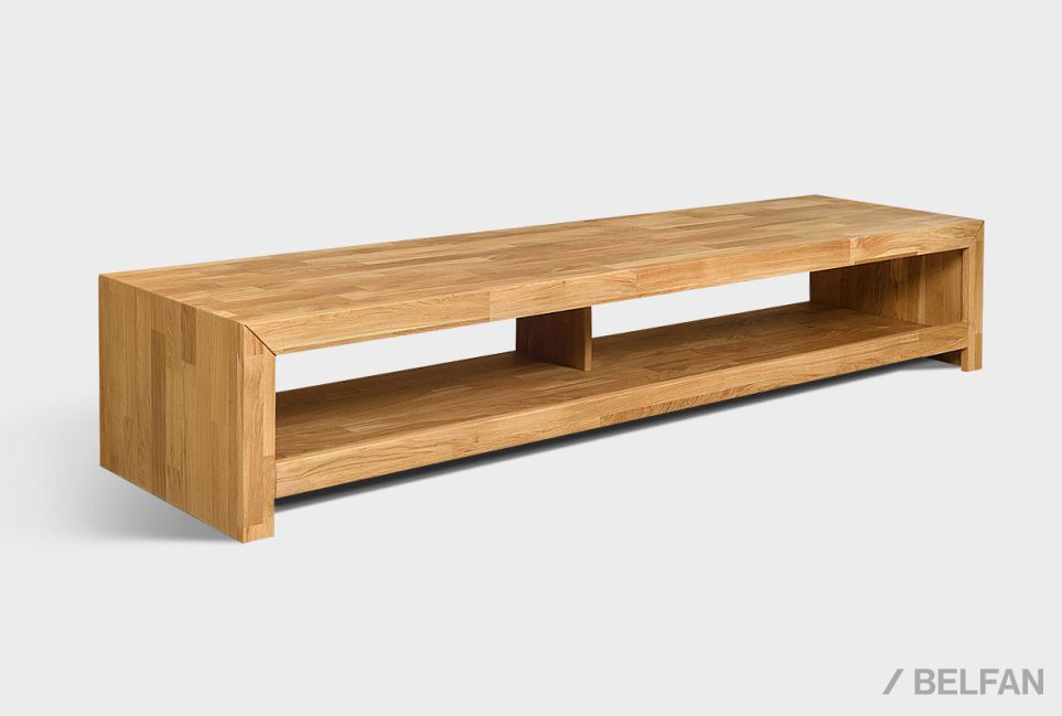 Тумба под ТВ "Арт" 140 (с нишами) массив дуба 1