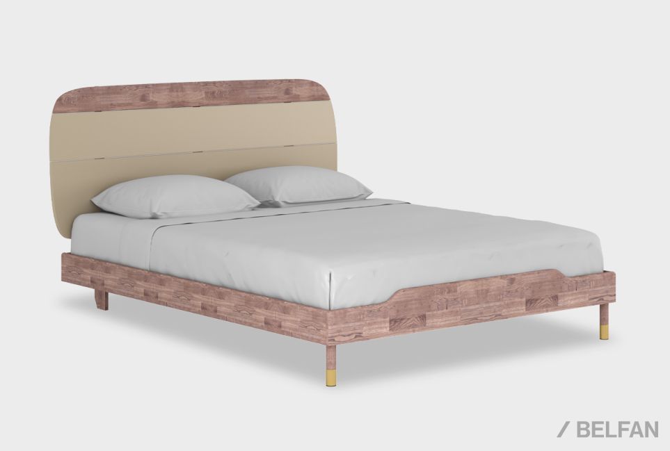 Кровать "Меридиан" массив дуба, МДФ 1