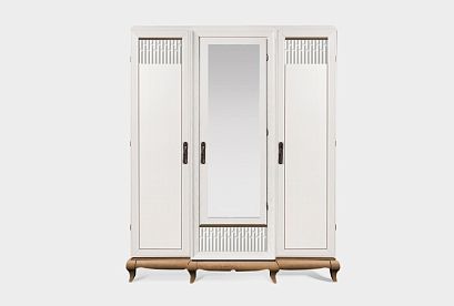 Шкаф для одежды 3-х дв. "Армония" с зеркалом; *ММ-434-01/03; айвори + классик