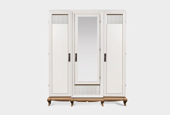 Шкаф для одежды 3-х дв. "Армония" с зеркалом массив и шпон дуба 6