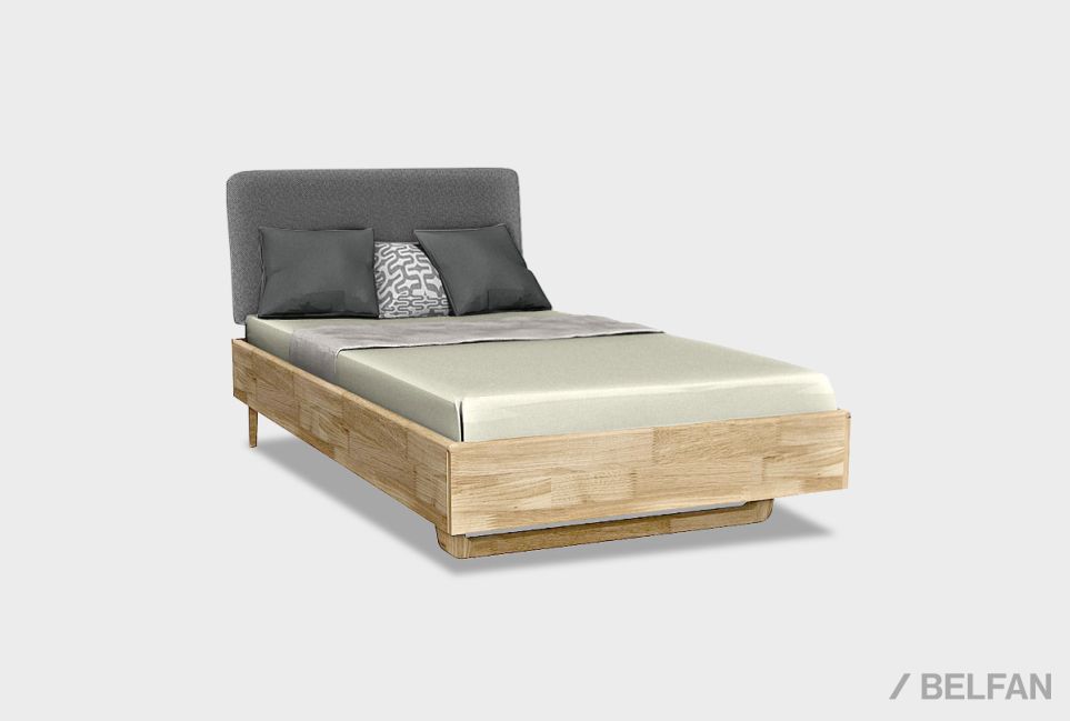 Кровать "Уоллстрит" (мягкое изголовье) массив дуба 1