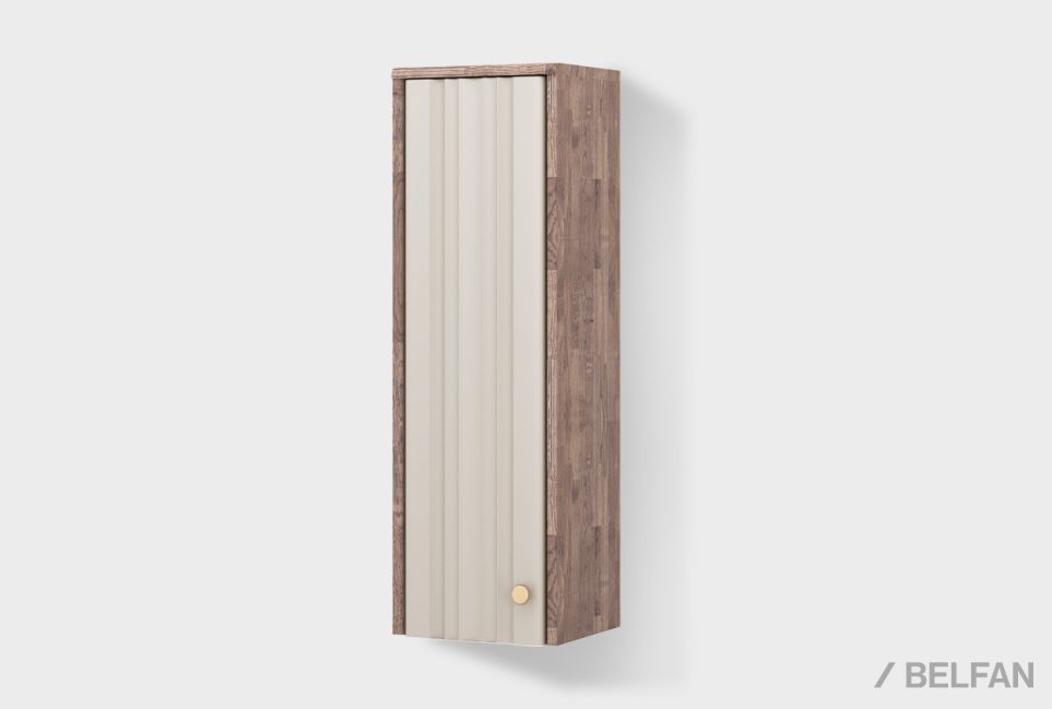 Шкаф настенный "Меридиан" (левый) массив дуба, МДФ 1