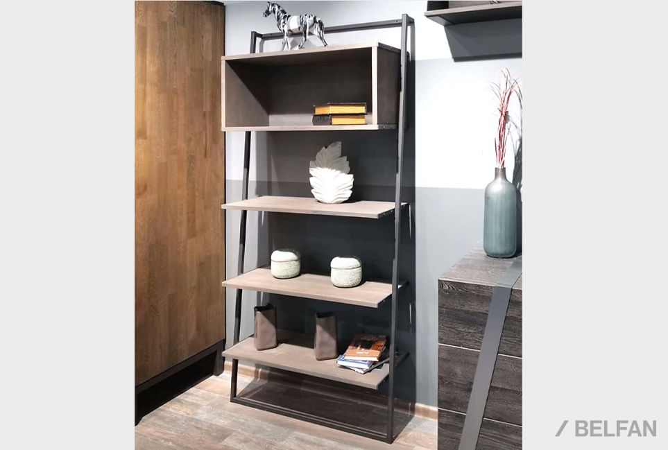 Стеллаж "Арт" 445 массив дуба, металл 5