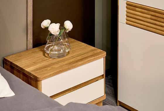 Тумба прикроватная "Уоллстрит" массив дуба, МДФ 9