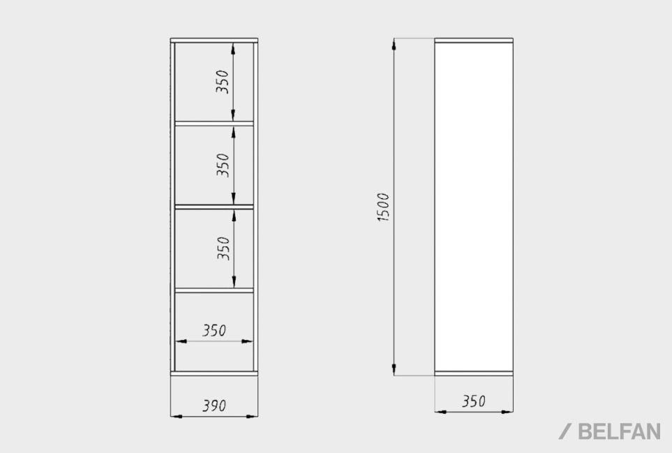 Стеллаж "Арт" 4 массив дуба 2