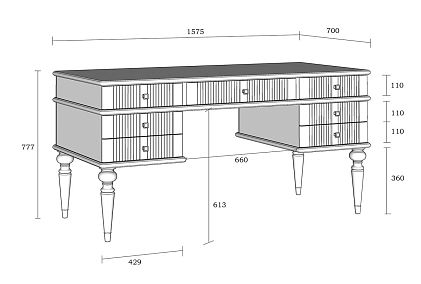 Стол письменный "Рандеву" 007