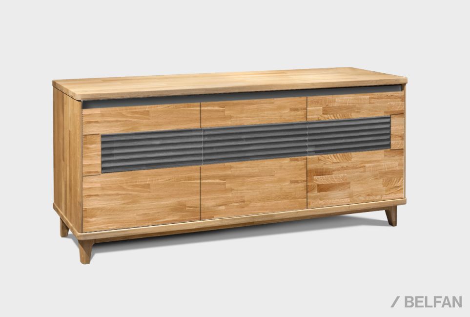 Тумба "Уоллстрит" 3 массив дуба, МДФ 2