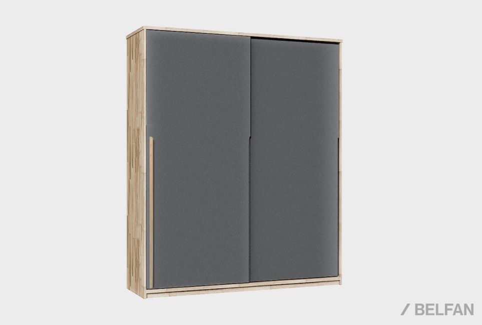 Шкаф-купе 2-х дверный "Уоллстрит" массив дуба, МДФ 1